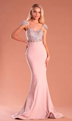 Portia And Scarlett - PS21191 Embroidered V Neck Mermaid Dress -Hot Sale WEDDING Store portia and scarlett ps21191 embroidered v neck mermaid dress bridesmaid dresses 28789540585555