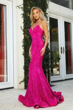 Portia And Scarlett - PS21208 Strapless V-Neck Sequin Gown -Hot Sale WEDDING Store portia and scarlett ps21208 strapless v neck sequin gown prom dresses 30490673086547