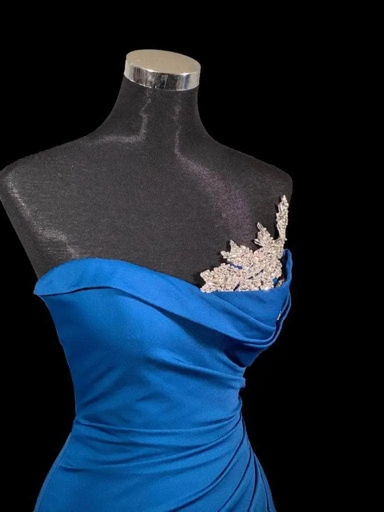 Portia And Scarlett - PS21218 Sweetheart Neck Drape Fitted Gown 12 Portia And Scarlett - PS21218 Sweetheart Neck Drape Fitted Gown - Image 12