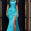 Portia And Scarlett - PS22123 Sleeveless Asymmetrical Dress With Slit