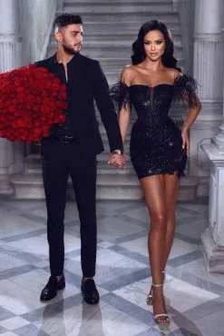 Portia And Scarlett PS23147 - Feather Embellished Cocktail Dress 13 Portia And Scarlett PS23147 - Feather Embellished Cocktail Dress -Hot Sale WEDDING Store portia and scarlett ps23147 feather embellished cocktail dress cocktail dresses 0 black 31792139796563