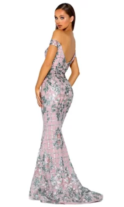 Portia And Scarlett - PS5054 Off Shoulder Floral Sequin Mermaid Gown 8 Portia And Scarlett - PS5054 Off Shoulder Floral Sequin Mermaid Gown -Hot Sale WEDDING Store portia and scarlett ps5054 off shoulder floral sequin mermaid gown bridesmaid dresses 28659059294291