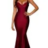 Portia And Scarlett - PS6368 Long Deep V-Neck Mermaid Gown