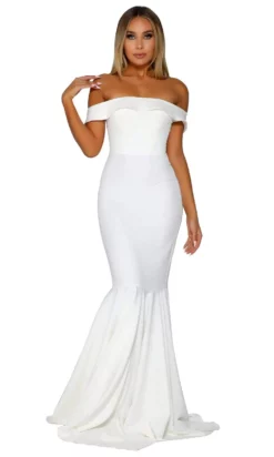 Portia And Scarlett - PS6370 Foldover Off Shoulder Mermaid Gown