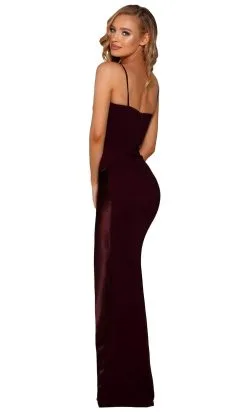 Portia And Scarlett - PS6393 V Neck High Slit Fitted Long Dress -Hot Sale WEDDING Store portia and scarlett ps6393 v neck high slit fitted long dress prom dresses 14614584262739