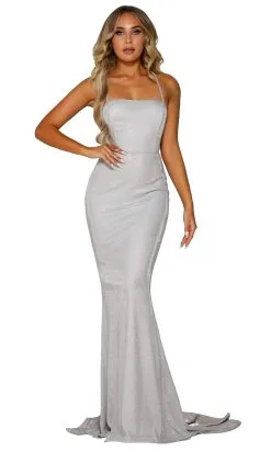 Portia And Scarlett - PS6407 Strappy Straight Sheath Evening Dress