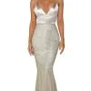 Portia And Scarlett - PS6408 Plunging V Neck Sheath Evening Dress