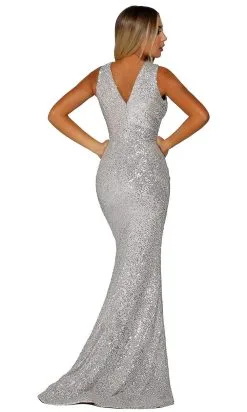 Portia And Scarlett - PS6411 Surplice V Neck Full Sequin Evening Dress -Hot Sale WEDDING Store portia and scarlett ps6411 surplice v neck full sequin evening dress prom dresses 14616368709715