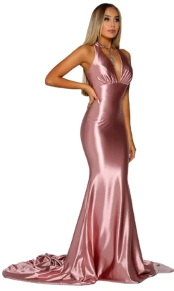 Portia And Scarlett - PS6416 Plunging Halter Trumpet Evening Dress -Hot Sale WEDDING Store portia and scarlett ps6416 plunging halter trumpet evening dress prom dresses 14630671253587