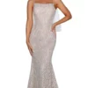Portia And Scarlett - PS6429 Glitter Straight Across Trumpet Dress
