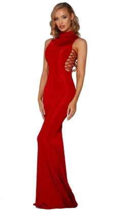 Portia And Scarlett - PS6439 Strappy High Halter Sheath Dress