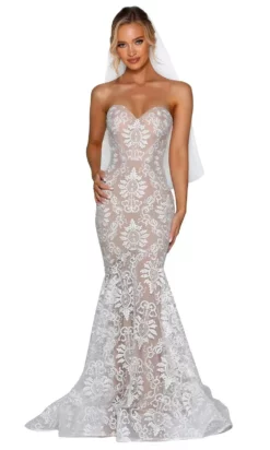 Portia And Scarlett - PSB6813 Strapless Sweetheart Trumpet Gown