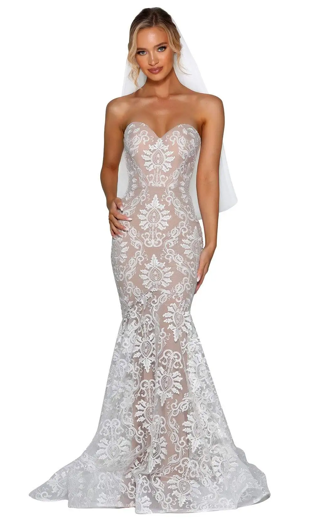 Portia And Scarlett - PSB6813 Strapless Sweetheart Trumpet Gown 1 Portia And Scarlett - PSB6813 Strapless Sweetheart Trumpet Gown