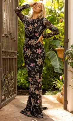 Primavera Couture 12007 - Floral Patterned Modest Gown -Hot Sale WEDDING Store primavera couture 12007 floral patterned modest gown mother of the bride dresses 31748283891795