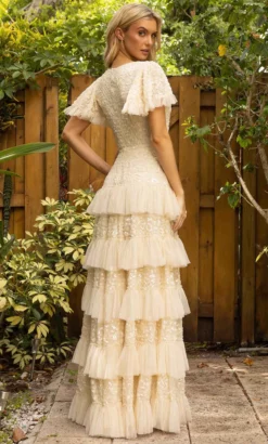 Primavera Couture 12017 - Tiered A-line Embellished Dress -Hot Sale WEDDING Store primavera couture 12017 tiered a line embellished dress mother of the bride dresses 31748378525779