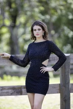 Primavera Couture - 3307 Long Sleeve Multi-Cutout Beaded Dress -Hot Sale WEDDING Store primavera couture 3307 long sleeve multi cutout beaded dress special occasion dress 11770847625299 scaled