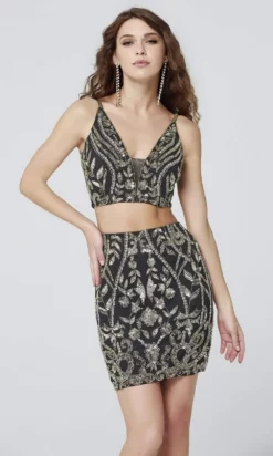 Primavera Couture - 3550 Two-Piece Beaded Cocktail Dress -Hot Sale WEDDING Store primavera couture 3550 two piece beaded cocktail dress party dresses 28126084104275