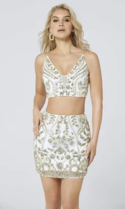 Primavera Couture - 3550 Two-Piece Beaded Cocktail Dress