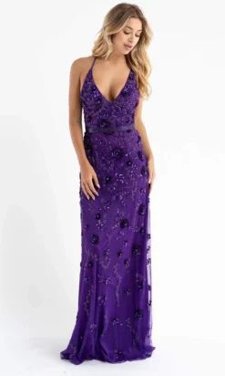 Primavera Couture - 3772 Floral Beaded Spaghetti Strap Long Dress -Hot Sale WEDDING Store primavera couture 3772 floral beaded spaghetti strap long dress special occasion dress 29510221332563