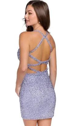 Primavera Couture 3824 - Sequined Strappy Back Cocktail Dress -Hot Sale WEDDING Store primavera couture 3824 sequined strappy back cocktail dress special occasion dress 30837007974483