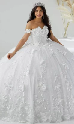 Quinceanera Collection 26024 - Floral Appliqued Quinceanera