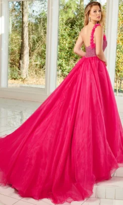 Rachel Allan 50156 - Bedazzled Asymmetric Evening Gown -Hot Sale WEDDING Store rachel allan 50156 bedazzled asymmetric evening gown evening dresses 30778379075667