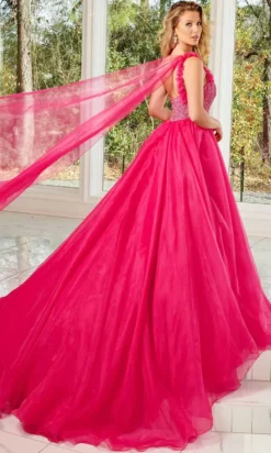 Rachel Allan 50156 - Bedazzled Asymmetric Evening Gown -Hot Sale WEDDING Store rachel allan 50156 bedazzled asymmetric evening gown evening dresses 30778379108435