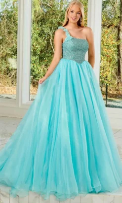 Rachel Allan 50156 - Bedazzled Asymmetric Evening Gown -Hot Sale WEDDING Store rachel allan 50156 bedazzled asymmetric evening gown evening dresses 30778379272275