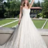 Rachel Allan Bridal - M633 Strapless Jewel Appliqued Bridal Ballgown
