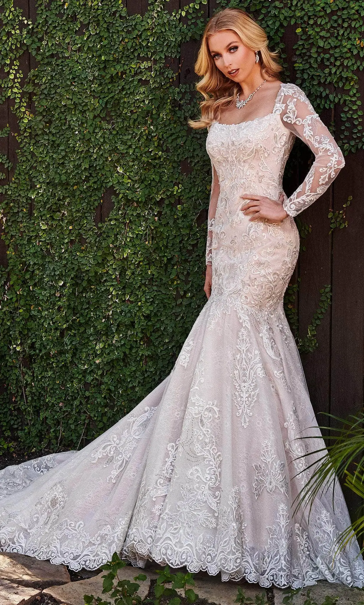 Rachel Allan Bridal RB5016 - Bridal Trumpet Embroidered Gown 1 Rachel Allan Bridal RB5016 - Bridal Trumpet Embroidered Gown