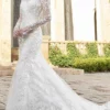 Rachel Allan - Embroidered Illusion Jewel Bridal Gown M792 - 1 Pc Ivory In Size 6 Available
