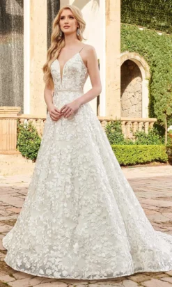 Rachel Allan - M793 Floral Embroidered A-line Bridal Gown