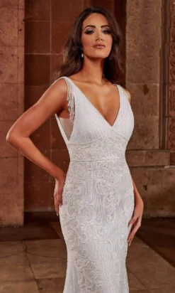 Rachel Allan - M797 Embellished V Neck Sheath Gown 6 Rachel Allan - M797 Embellished V Neck Sheath Gown -Hot Sale WEDDING Store rachel allan m797 embellished v neck sheath gown bridal dresses 28500218642515