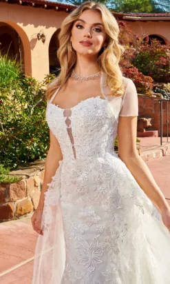 Rachel Allan Bridal Rachel Allan M828 - Strapless Lace Bridal Gown With Overskirt -Hot Sale WEDDING Store rachel allan m828 strapless lace bridal gown with overskirt bridal dress 30763704975443