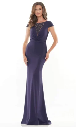 Rina Di Montella - RD2729 Cap Sleeve Beaded Mesh Gown