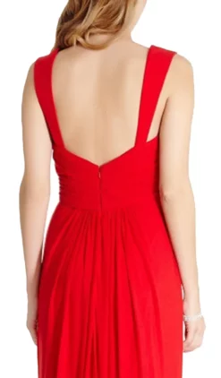 Aspeed Design - Ruched V-neck Evening Fitted Dress -Hot Sale WEDDING Store ruched v neck evening fitted dress bridesmaid dresses 5654881206329