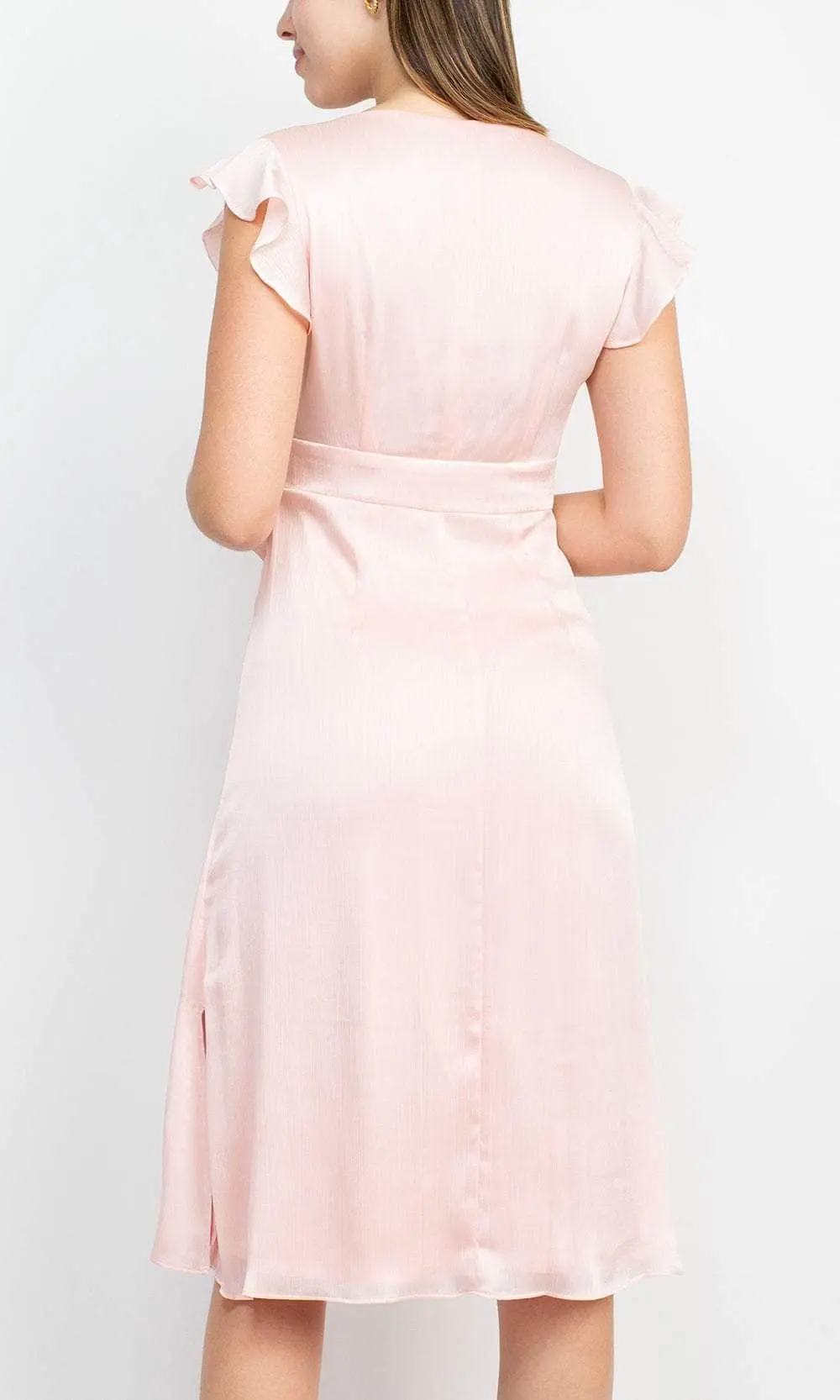 Sage Collective ST01W60 - Ruffled Sleeve V-Neck Formal Dress 2 Sage Collective ST01W60 - Ruffled Sleeve V-Neck Formal Dress - Image 2