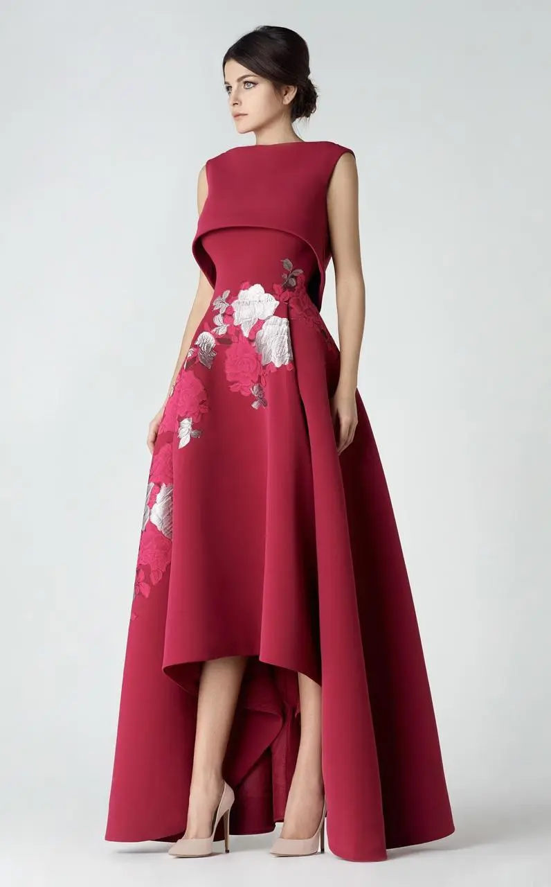 Saiid Kobeisy - Bateau Neck A-Line Gown 2921 1 Saiid Kobeisy - Bateau Neck A-Line Gown 2921