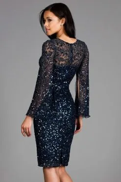 Scala - 48885 Sequined Long Bell Sleeve Fitted Dress 10 Scala - 48885 Sequined Long Bell Sleeve Fitted Dress -Hot Sale WEDDING Store scala 48885 sequined long bell sleeve fitted dress special occasion dress 5783701422137