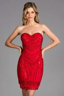 Scala - 48909 Strapless Beaded Sweetheart Fitted Dress -Hot Sale WEDDING Store scala 48909 strapless beaded sweetheart fitted dress special occasion dress 0 red 5783717871673 scaled