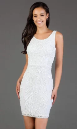 SCALA - 60038 Strappy Sequined Fitted Cocktail Dress -Hot Sale WEDDING Store scala 60038 strappy sequined fitted cocktail dress special occasion dress 00 ivory 28775489536083