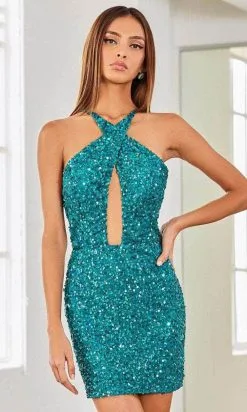 SCALA 60354 - Halter Sequin Cocktail Dress -Hot Sale WEDDING Store scala 60354 halter sequin cocktail dress special occasion dress 000 mermaid 30625682456659