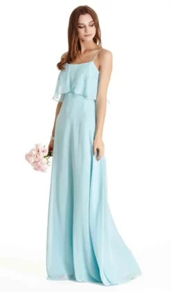 Aspeed Design - Scoop Neck Long A-line Evening Dress -Hot Sale WEDDING Store scoop neck long a line evening dress dress xxs mint 5654886645817