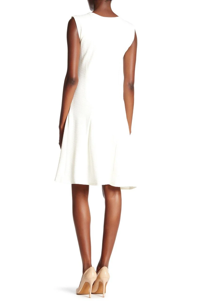 Sharagano - HW4S11GY5 Pleated Jewel A-line Dress 2 Sharagano - HW4S11GY5 Pleated Jewel A-line Dress - Image 2