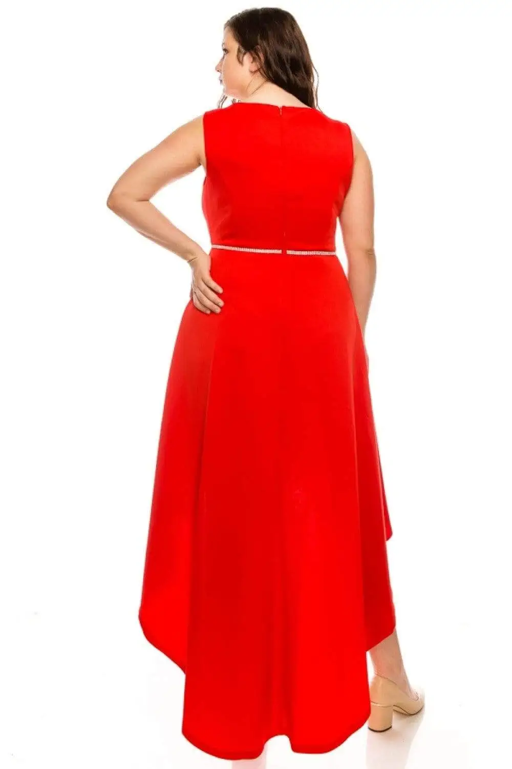 Shelby Nites - N281 Sleeveless Scoop Neck High Low Dress 10 Shelby Nites - N281 Sleeveless Scoop Neck High Low Dress - Image 10