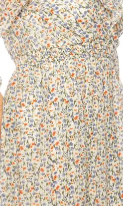 Shelby&Palmer Shelby & Palmer - M564 Floral Printed V-Neck A-Line Dress -Hot Sale WEDDING Store shelby palmer m564 floral printed v neck a line dress maxi dresses 28655822471251