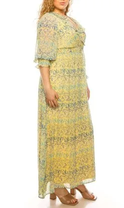 Shelby&Palmer Shelby & Palmer - M565 Floral Printed Full Length Dress -Hot Sale WEDDING Store shelby palmer m565 floral printed full length dress maxi dresses 28655606497363