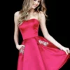 Sherri Hill - 51390 Strapless Satin Short A Line Dress