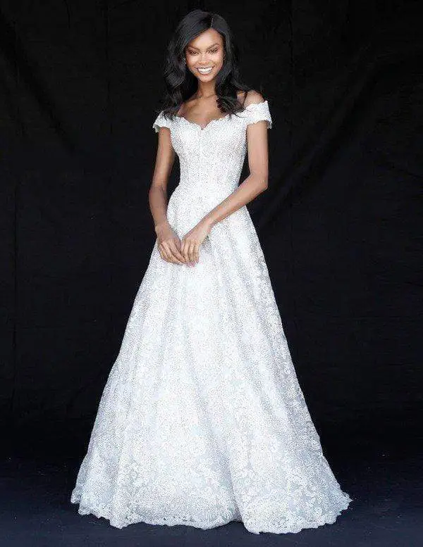 Sherri Hill - 51573 Off-Shoulder Cap Sleeve Lace Long Dress 3 Sherri Hill - 51573 Off-Shoulder Cap Sleeve Lace Long Dress - Image 3