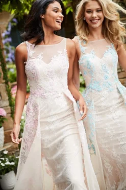 Sherri Hill - 52161 Floral Applique Bateau Dress With Overskirt 14 Sherri Hill - 52161 Floral Applique Bateau Dress With Overskirt -Hot Sale WEDDING Store sherri hill 52161 floral applique bateau dress with overskirt evening dresses 11956515078227